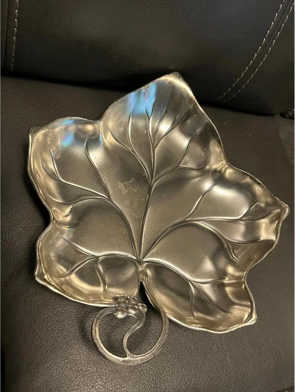 Vintage WMF IKORA Silver Plated Grape Leaf Footed Candy Dish made in Germany